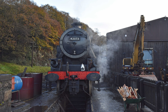 42073 at Haverthwaite on Saturday 3 November 2019