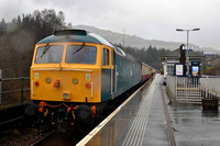 47614 on rear 1Z43 0915 Fort William - Crewe Charter at Crianlarich on Sunday 17 February 2019