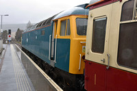 47614 on rear 1Z43 0915 Fort William - Crewe Charter at Crianlarich on Sunday 17 February 2019