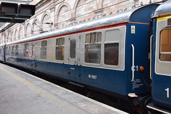 1657 in rake of 1Z28 0455 Birmingham New Street - Tweedbank Charter at Edinburgh on Saturday 5 January 2019