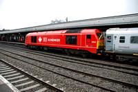 67018 on rear 1J82 1120 Marylebone - Wrexham at Leamington on Wednesday 17 February 2010