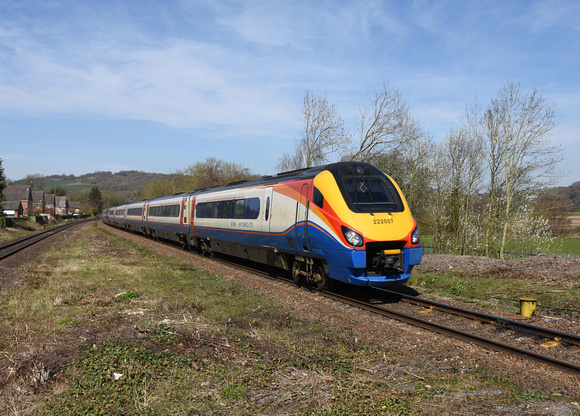 222007/222103 1C48 1249 Sheffield - St Pancras at Duffield on Sunday 4 April 2021