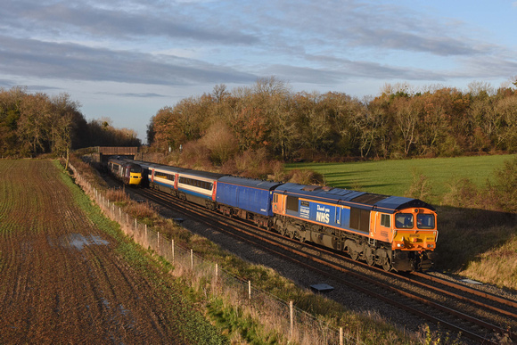 66731 5Z98 1125 Neville Hill - Newport Docks at Croome Perry, Besford on Wednesday 25 November 2020