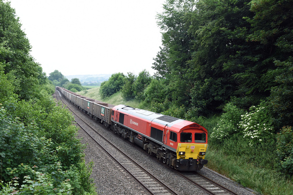 59202 6C28 1344 Exeter - Whatley at Whiteball on Thursday 7 June 2018