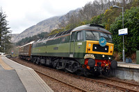 D1944 leading 1Z48 1130 Mallaig - Fort William Charter at Glenfinnan on Sunday 7 April 2019