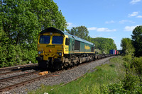 66566 4M61 1300 Southampton - Trafford Park at Wormleighton Crossing, Fenny Compton on Thursday 14 May 2020