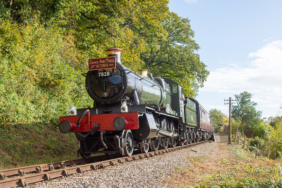 7828 1M13 1310 Bishops Lydeard - Minehead Charter at Stogumber on Saturday 19 October 2024