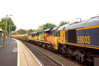 70811/56078 6M50 0713 Westbury - Bescot at Warwick Parkway on Monday 21 October 2024