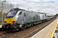 68011 on rear 1H45 1255 Birmingham Moor Street - Marylebone at Warwick Parkway on Tuesday 11 April 2017