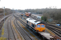 66704 stabled at Hinksey Yard on Saturday 8 February 2020