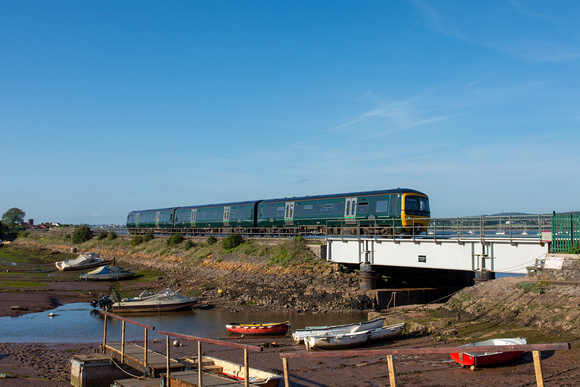 166218 2T28 1723 Exmouth - Paignton at Cockwood Harbour on Thursday 5 May 2022