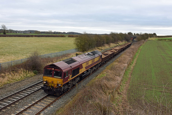 66015 6D44 1109 Bescot - Toton at Portway on Tuesday 3 January 2017