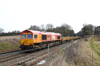 66783 (66706) 6G52 1100 Weedon - Bescot at Whitacre Jcn on Sunday 7 March 2021