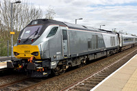 68011 on rear 1H45 1255 Birmingham Moor Street - Marylebone at Warwick Parkway on Tuesday 11 April 2017