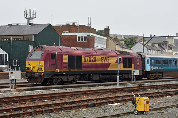 67020 stabled at Holyhead on Saturday 10 June 2017