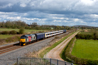 37901 tnt 37611 (360202) 5Q49 1148 Bicester - Lydney at Oddington on Tuesday 2 April 2024