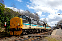 37409 on rear 1Z38 1134 Mallaig - Fort William Charter at Glenfinnan on Monday 8 April 2024