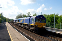 66727 (66148) 6O01 1018 Scunthorpe - Eastleigh at Warwick Parkway on Tuesday 7 May 2024