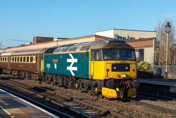 47593 5Z47 0834 Crewe - Eastleigh at Leamington on Thursday 9 January 2025