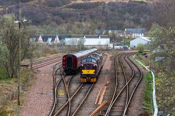 37685/37676 at Fort William Yard on Monday 8 April 2024