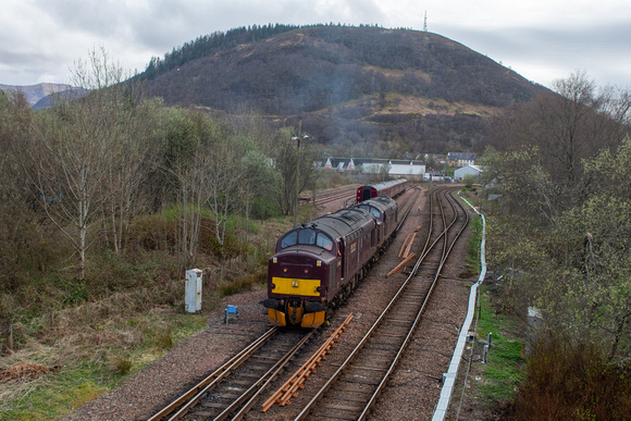 37685/37676 at Fort William Yard on Monday 8 April 2024